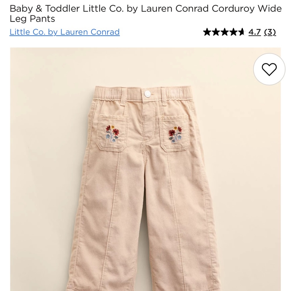 LC Corduroy wide leg pants